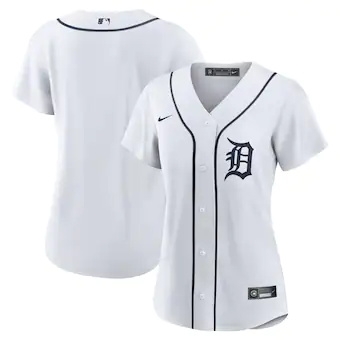 womens nike white detroit tigers home blank replica jersey